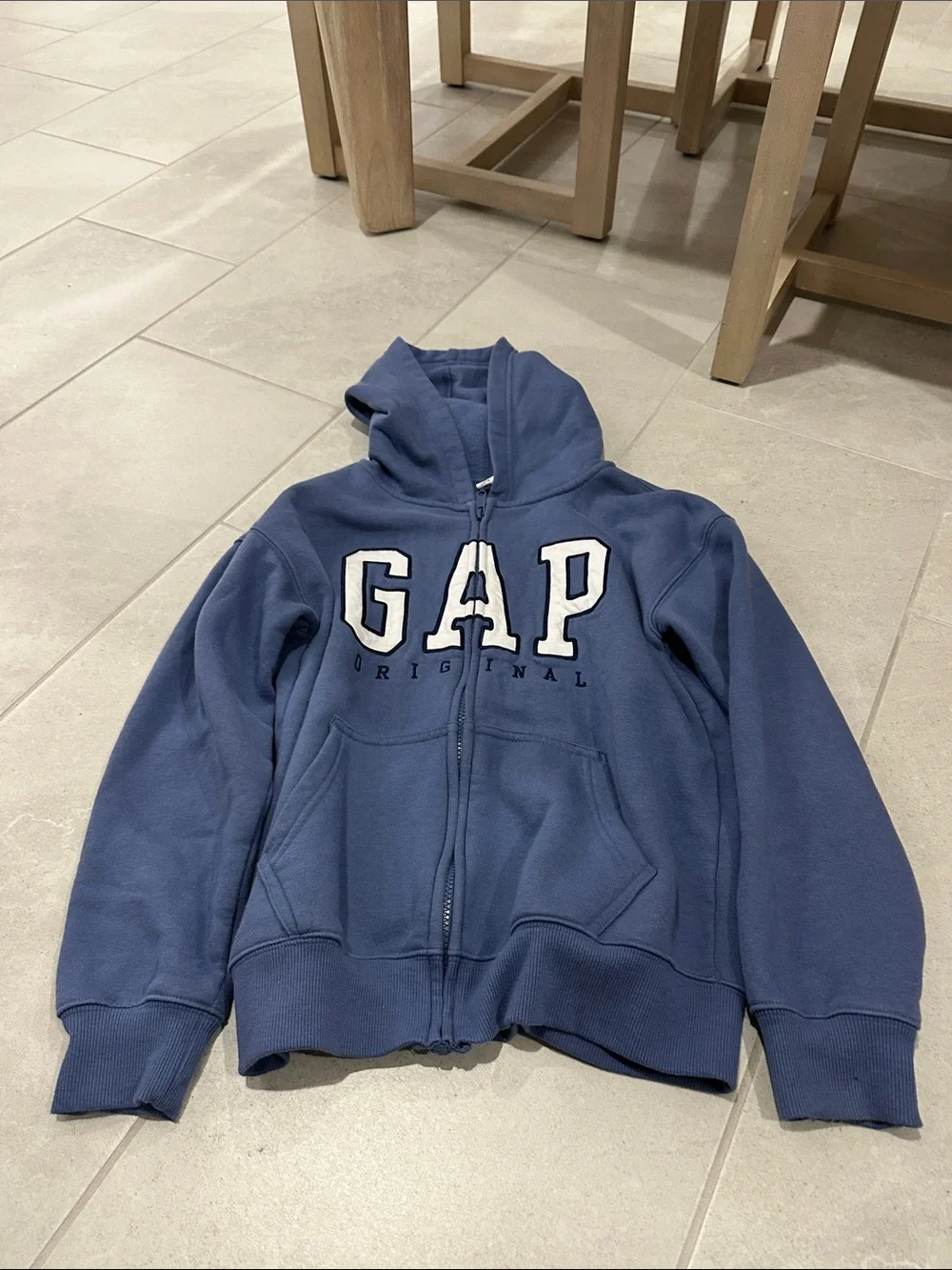 GAP Kids Blue Full-Zip Hoodie with Logo